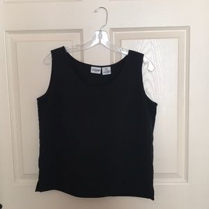 Solid Black Tank Top Blouse